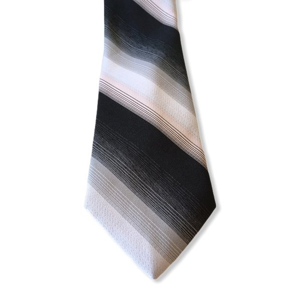 Gian Mario Men's Neck tie 100% polyester gray whit - Picture 2 of 4